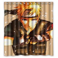 Pinghai - Cortina De Ducha Naruto Con Ganchos (167 X 183 Cm)