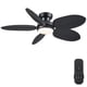 thumbnail image 1 of Ventilador de techo Kviflon 114 cm con luces y mando a distancia negro, 1 of 3