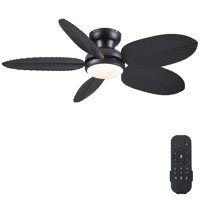 Ventilador De Techo Kviflon 114 Cm Con Luces Y Mando A Distancia Negro