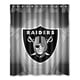 thumbnail image 1 of Cortina de ducha con estampado de los Oakland Raiders, juego de cortinas de baño con ganchos, tamaño 60 x 72 pulgadas, 1 of 3