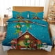 thumbnail image 1 of Green Man Christmas Print Duvet Quilt Covers Pillow Case Bedding Sets3-Piece Bedding Set (1 Duvet Cover + 2 Pillow Shams), 1 of 3