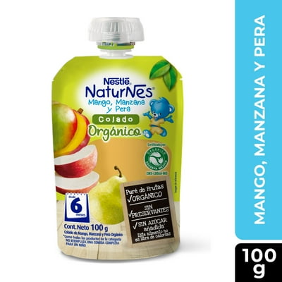 Compota Orgánica Mango, Manzana Y Pera 100 G Nestlé Naturnes