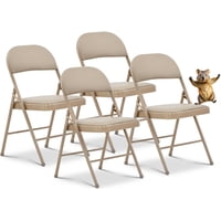 Oline - Cojín Acolchado De Vinilo Para Sillas Plegables Online, 300 Libras, Capacidad, 4 Unidades