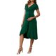 thumbnail image 4 of INSPIRAR CHIC MARI GABRIEL Vestido de Maternidad para Mujeres, Cuello en V, Dobladillo con Volantes, Semi Formal, Sesión de Fotos, Fiesta, Cóctel, Embarazadas, Verde Oscuro S, 4 of 6
