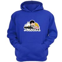 Genérico - Polerón Canguro Freddy Snoopy Azul Talla L Unisex