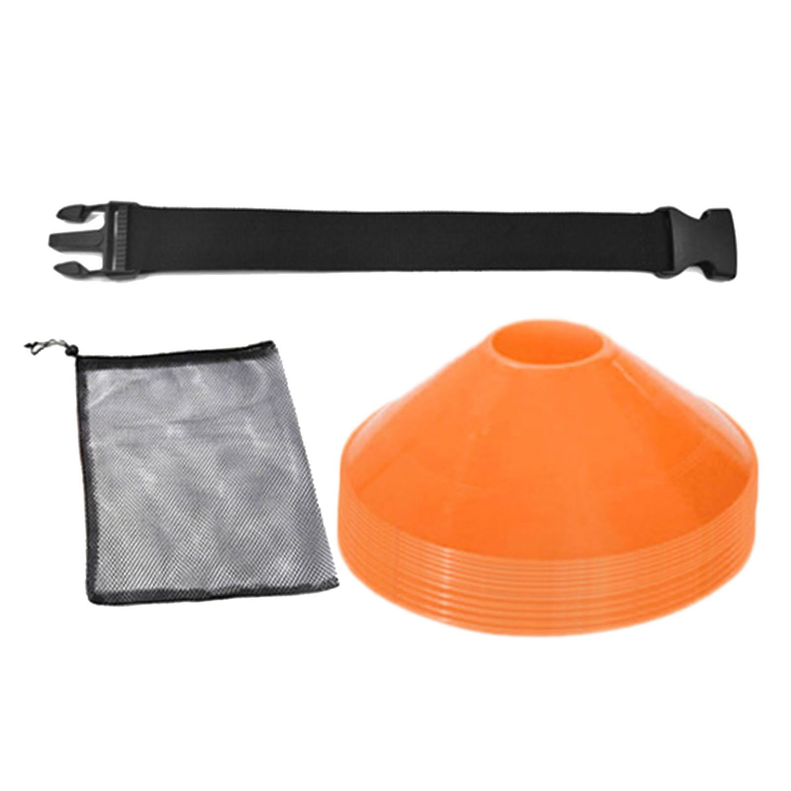 Magideal - Conos De Fútbol Para Ejercicios Con Bolsa De Malla Y Correa, Conos Deportivos Flexibles Y Resistentes Para Práctica De Fútbol, Entrenamiento De Balonc 12 Piezas