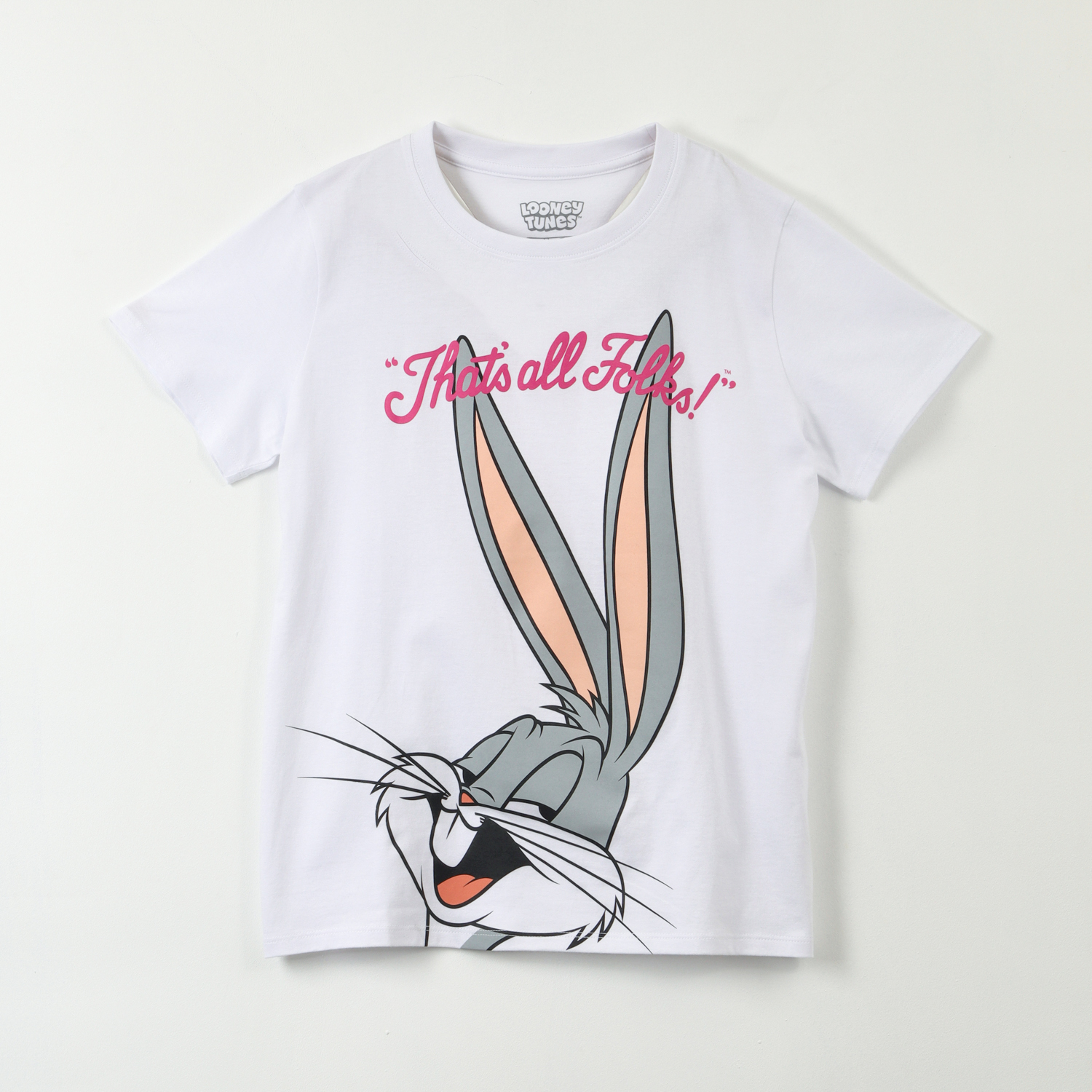 Polera Manga Corta Mujer Thats All Blanco Looney Tunes