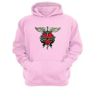 Genérico - Polerón Canguro Bon Jovi Rosa Talla Xl Unisex