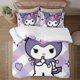 thumbnail image 1 of Kuromi Soft 3D Printed Duvet Cover Bedding Set with Comforter Cover 3 Piece Set, 1 of 5