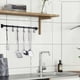 thumbnail image 3 of Barra de pared para utensilios de cocina de 40 cm con 6 ganchos extraíbles, soporte de pared para utensilios de cocina (negro), 3 of 5