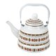 thumbnail image 1 of Tetera De Té Esmaltada Vintage, Vajilla De 2,5 L, Olla De Agua Caliente Con Mango De Acero, Mango Blanco, 1 of 5