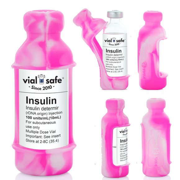 Protector de Vial de Insulina Vial Safe 2 Unidades Tie Dye Rosa