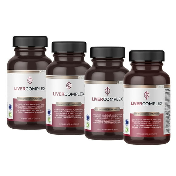 Pack  4 Liver Complex Salud Hepatica 240 Capsulas