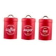 thumbnail image 5 of Latas De Almacenamiento De Alimentos De Cocina, 3 Piezas, Café, Té, Latas De Azúcar, Rojo, 5 of 5