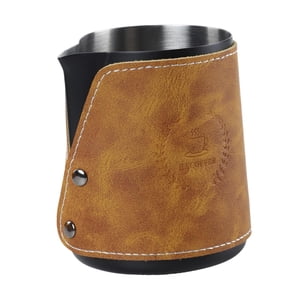 Bothyi - Jarra Sin Asa De Acero Inoxidable Para Espumar Leche Con Leche Latte Art, Color Negro