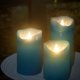 thumbnail image 4 of Velas LED CANDLE CHOICE Pack de 3 color verde azulado 8 cm/10 cm/15 cm, 4 of 5