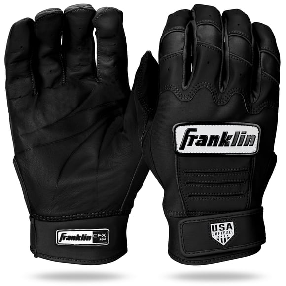 Guantes de bateo de sóftbol Franklin Sports CFX Pro negros para mujer