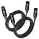 thumbnail image 1 of Cable Matters XLR a XLR para micrófono, 1,8 m, 2 unidades, color negro, 1 of 7
