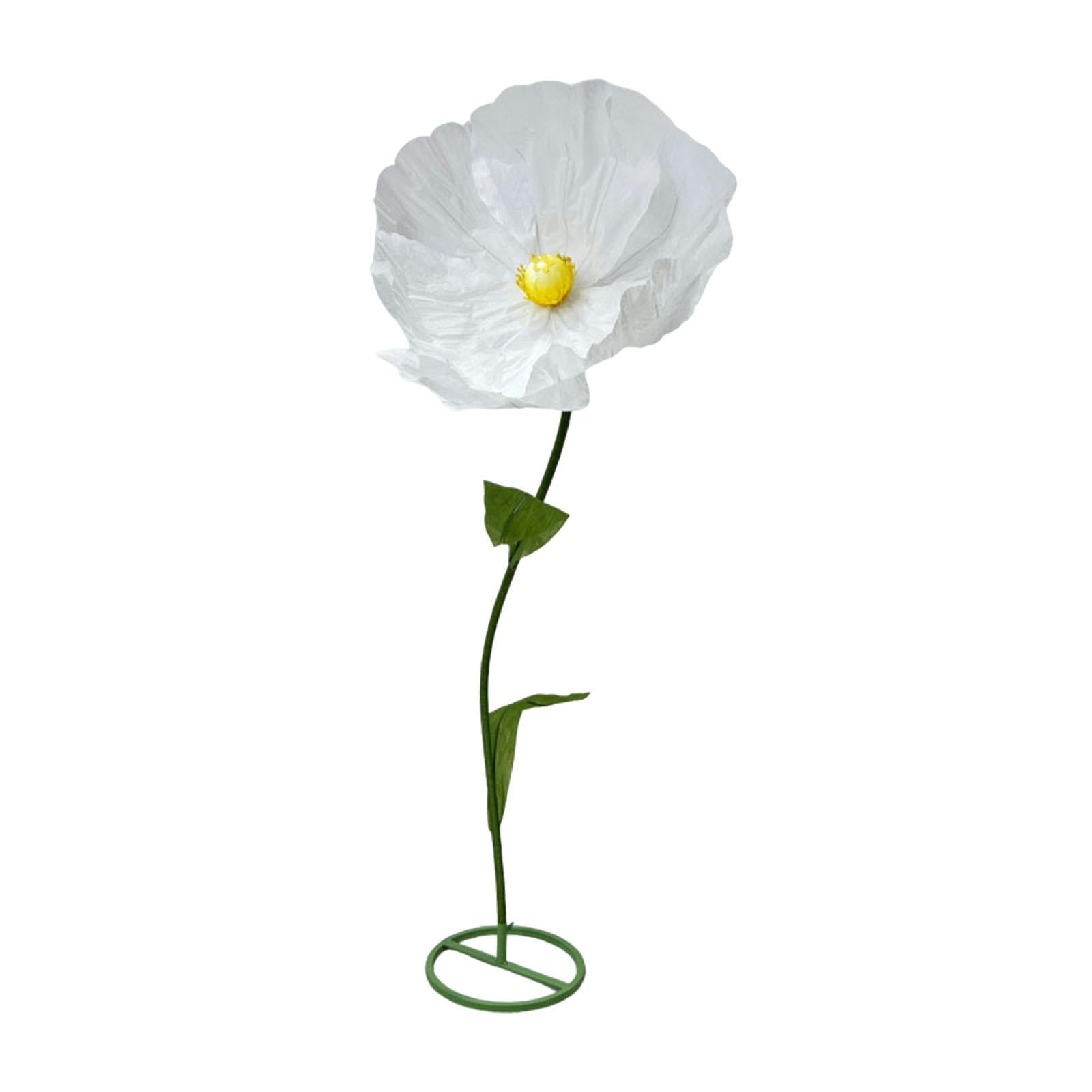 Magideal - Flor Artificial Flor Elegante Decoración De Flores De Papel En 3d Para Fiestas Decoración De Paredes De Banquetes , Blanco