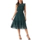 thumbnail image 1 of INSPIRE CHIC Vestido de Mujer de Gasa Sin Mangas con Cintura Fruncida y Estrellas Metálicas Doradas para Fiesta Verde Oscuro Talla L, 1 of 6