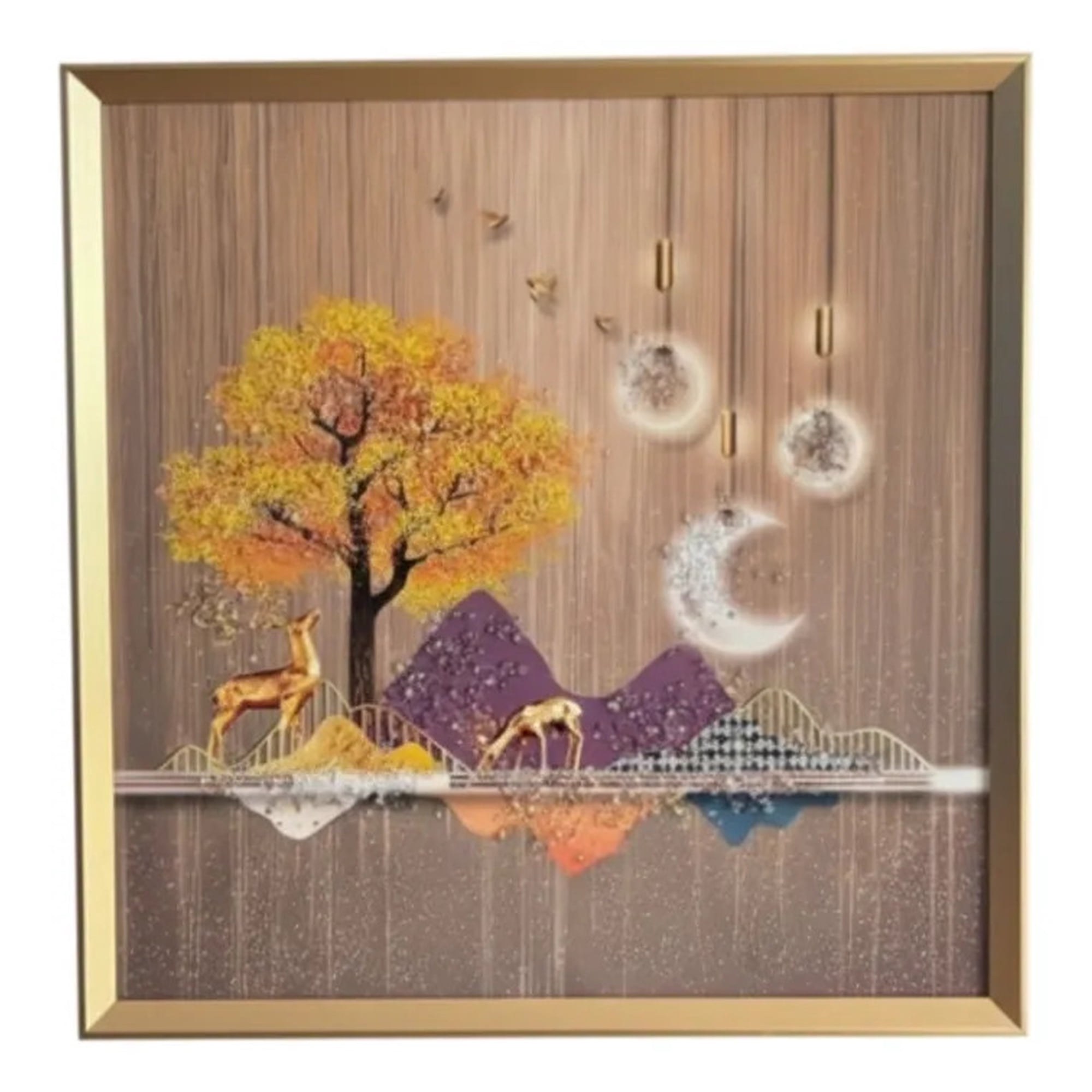Genérico - Cuadro Decorativo Moderno Relieve Estilo Naturaleza Jhn