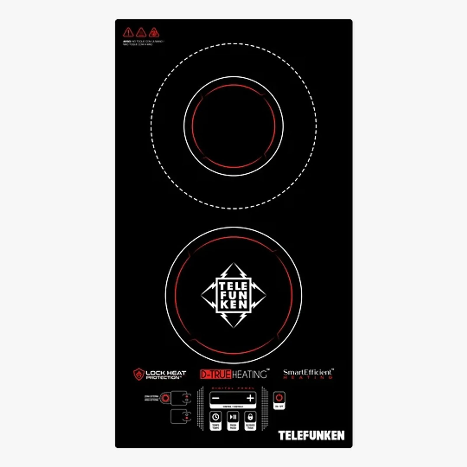 Telefunken - Encimera Empotrada Vitrocerámica Tf-av2040 Cocina Eléctrica Vidrio