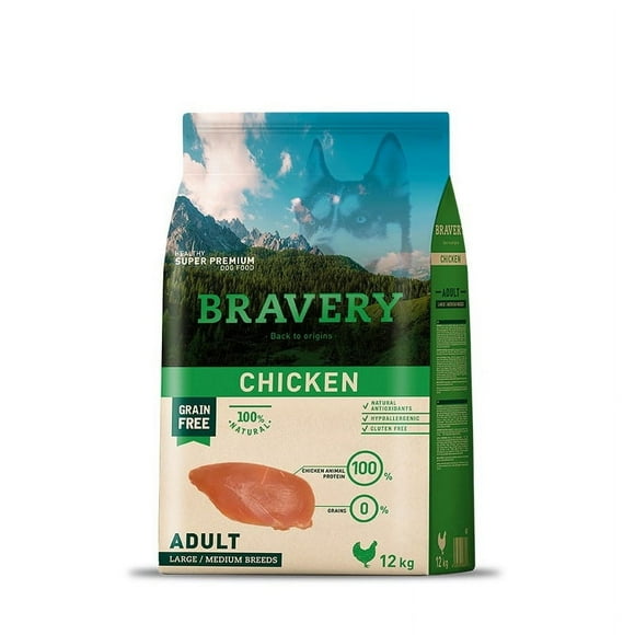 Alimento Super Premium Para Perros Adultos Razas Medianas y Grandes Sabor Pollo 12 kg