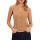 thumbnail image 1 of Chaleco de suéter INSPIRE CHIC para mujer con botones, sin mangas, cuello en V, moda casual, chalecos de punto L Marrón claro, 1 of 6