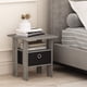 thumbnail image 3 of Mesa auxiliar Furinno ANDREY con estantes abiertos y papelera de almacenamiento, 3 of 7