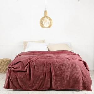 Mashini - Frazada Coral Embossed 1.5 P Burdeo