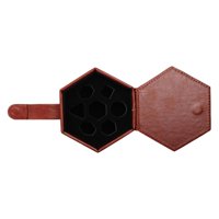 Bothyi - Caja De Dados Hexagonal, Soporte Organizador De Dados Para Juego De Dados, Juego De Mesa, Hogar, Marrón Oscuro