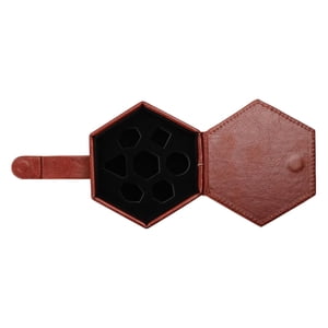 Bothyi - Caja De Dados Hexagonal, Soporte Organizador De Dados Para Juego De Dados, Juego De Mesa, Hogar, Marrón Oscuro