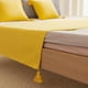 thumbnail image 3 of Juego De Piecera De Lino Con Pompones Medida 70x210cm Pie De Cama Menta, 3 of 3