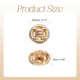 thumbnail image 2 of Uxcell 10pcs Botones Redondos de Metal 18mm Botones de Costura de Aleación con Vástago, Oro, 2 of 6