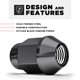 thumbnail image 4 of Tuerca de rueda White Knight M12x1.50 Negro cromo - Pack de 20, 4 of 7