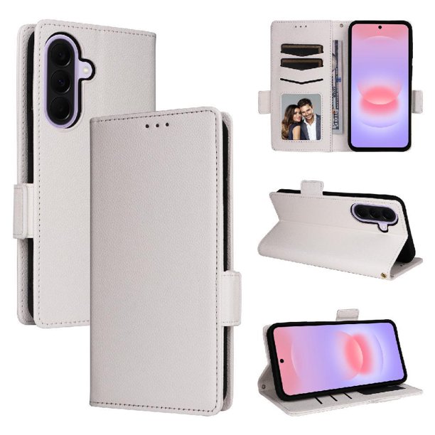 Funda Cartera para Samsung Galaxy A57 5G Tapa Flip con Ranuras y Soporte Blanco
