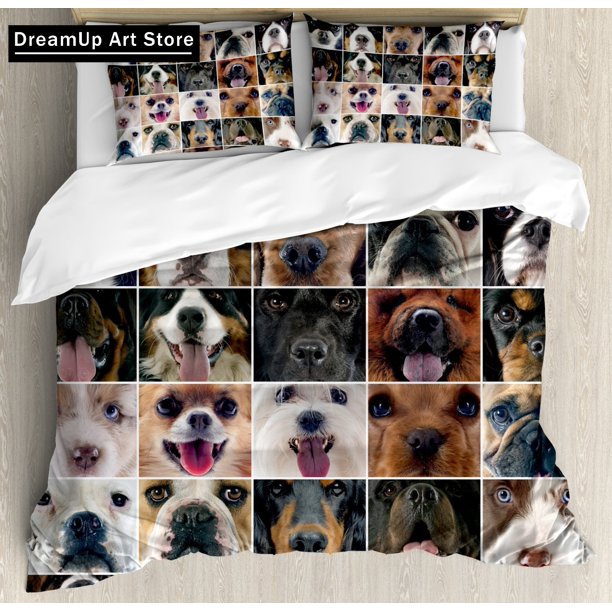 Cute Chihuahua Dog Duvet Cover SetGirl Chihuahua Fashion Glasses Ribbons PuppyBedding Sets