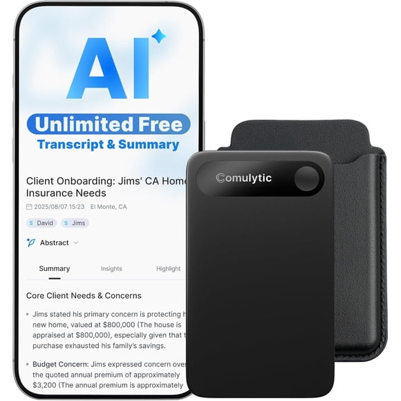 Grabadora de Voz AI Comulytic Note Pro 64GB WiFi Ultra Fina