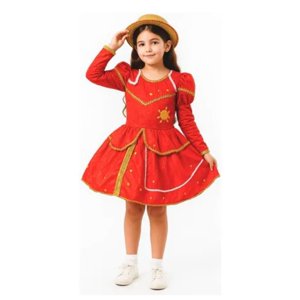Genérico - Traje Caporal Niña Con Falso Incluye Sombrero Fiestas Patrias