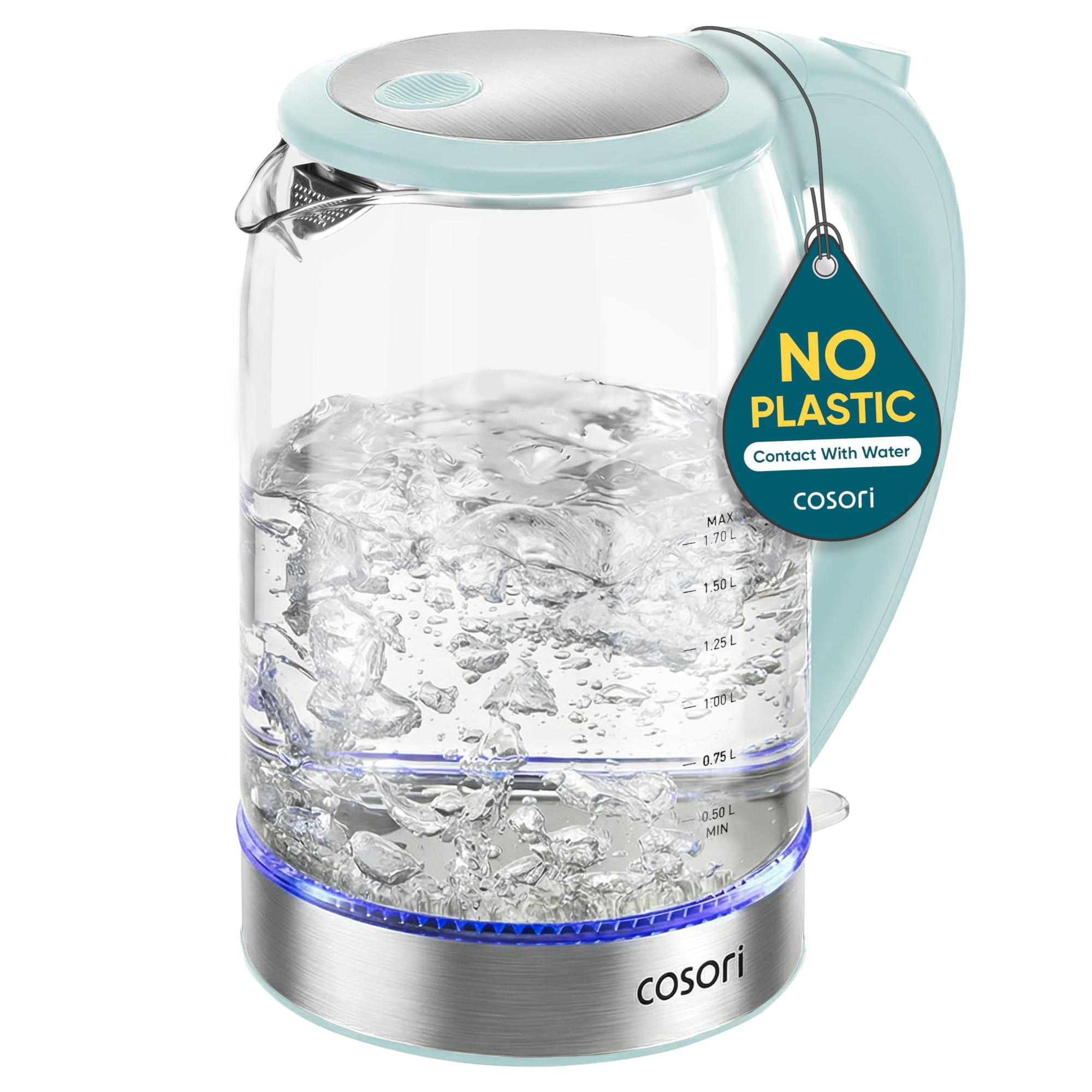 Hervidor Eléctrico Cosori De Vidrio De Borosilicato 1,7 L Y 1500 W