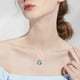 thumbnail image 2 of Collar HESHPAWS Tree of Life con Inicial A-Z Azul, 2 of 3