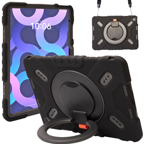 Funda pepkoo para iPad 10ª y 11ª generación, a prueba de golpes, color negro