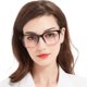 thumbnail image 5 of Gafas de lectura AEZUNI Oversize cuadradas 1.75 morado para mujer, 5 of 7