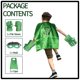 thumbnail image 2 of Disfraz AOTLEANNO de peluche con capa verde y máscara para ojos para niños, 2 of 5