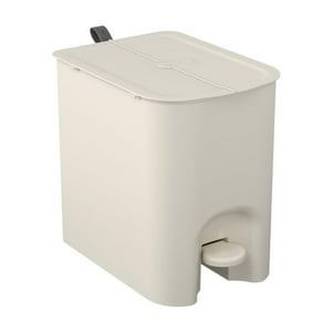 Coza - Basurero Mariposa Con Pedal 12L Gris Claro Con Asa Gris