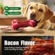 thumbnail image 3 of Juguete para perro Ouilter de goma duradera sabor bacon rojo, 3 of 5