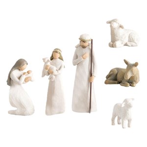 Magideal - Navidad Escena De Natividad De Natividad Juego De Naves De Navidad Pintada A Mano Tradicional Encantador Adorno Religioso Decoración De Mesa De Adorno 6 Uds.