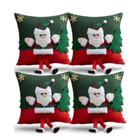 Genérico - Set De 4 Fundas De Cojin Para Navidad 3D B6