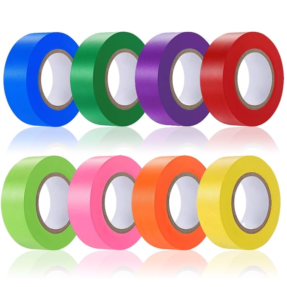 Cinta adhesiva YLTOLOO, paquete de 8 colores surtidos, 0,78 cm x 240 m
