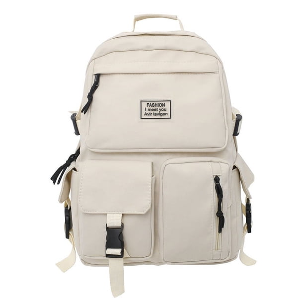 Backpack Large Capacity Light Simple Travel Bag Canvas Backpack Student School Bag Nylon Student Zipper Backpack